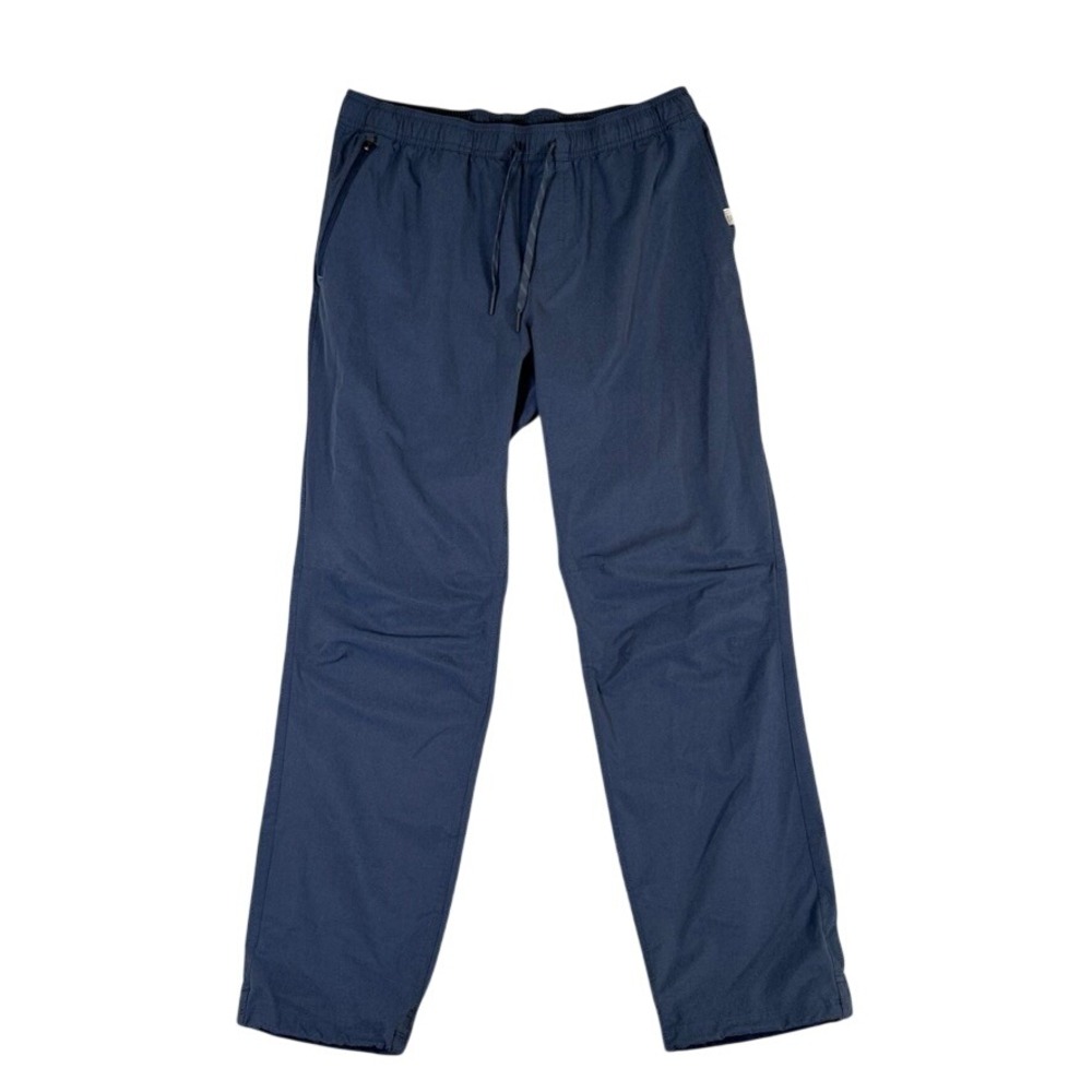 LL Bean Mens Multisport Pants Navy Blue Elastic Waist Drawstring 32